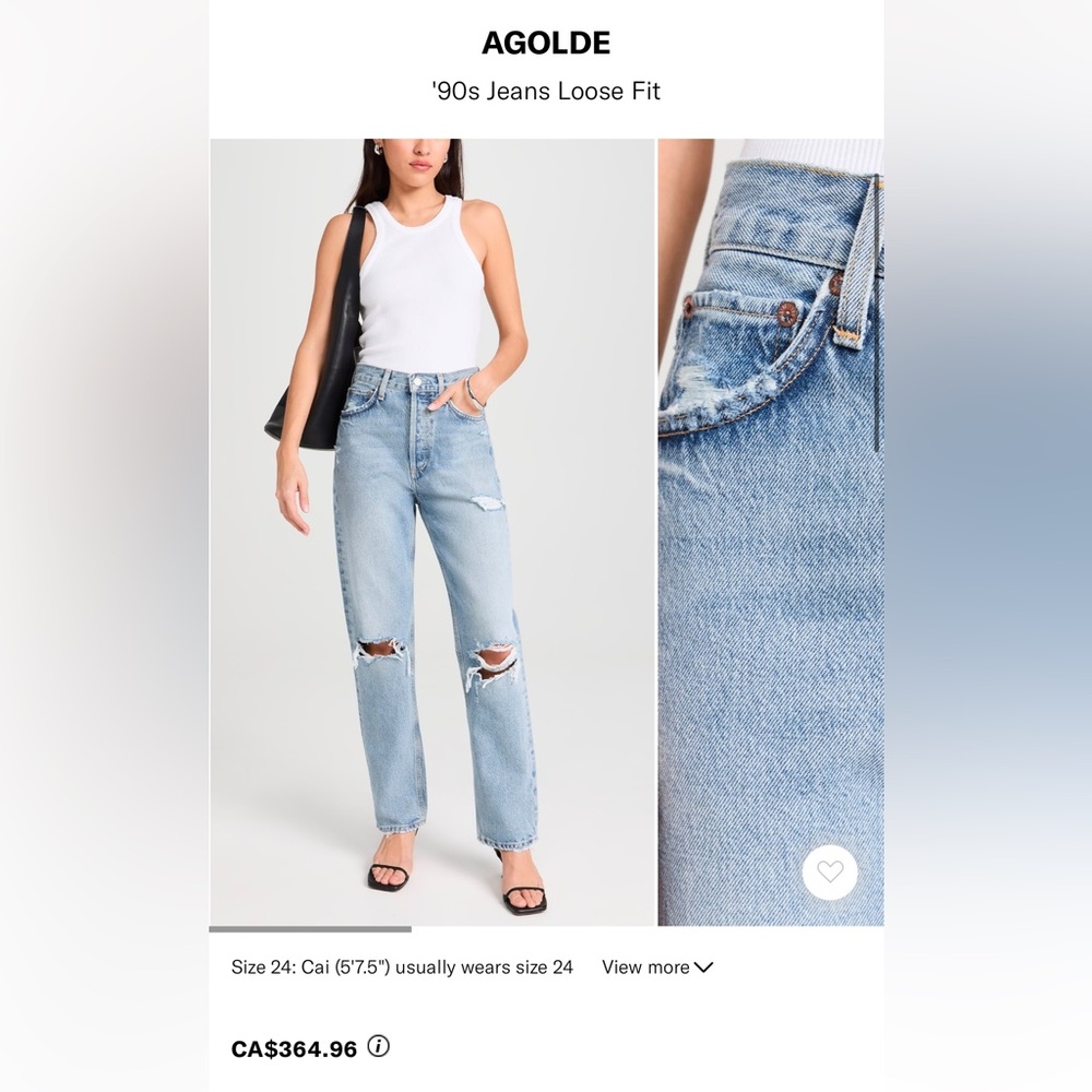 AGOLDE 90s Mid Rise Straight Leg Jeans In Threadbare In Blue!